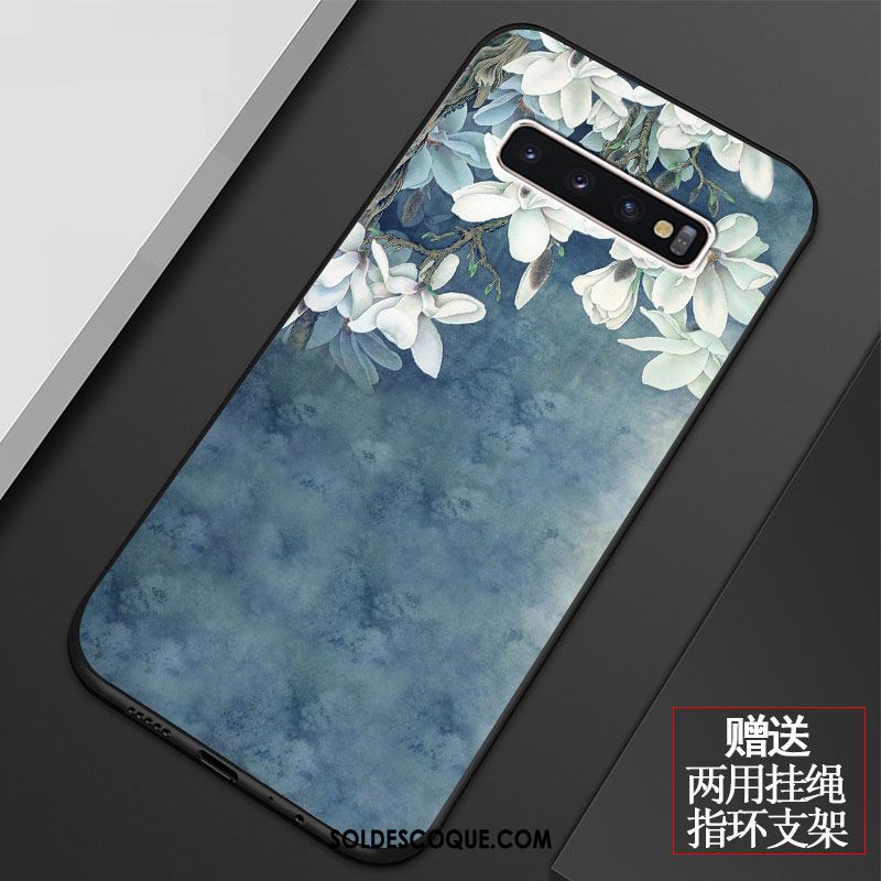 Coque Samsung Galaxy S10 Petit Silicone Vintage Incassable Étui Pas Cher