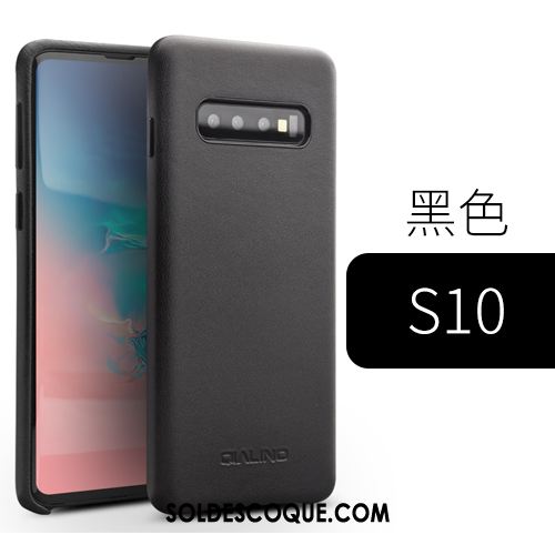 Coque Samsung Galaxy S10 Protection Business Cuir Véritable Étoile Téléphone Portable En Ligne