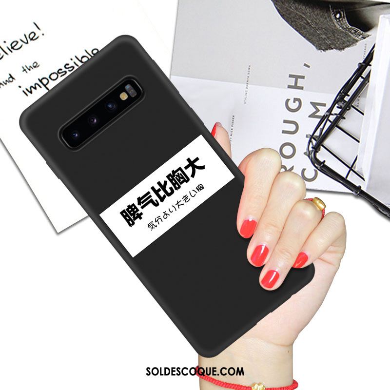 Coque Samsung Galaxy S10 Protection Fluide Doux Tout Compris Étoile Net Rouge Housse Pas Cher