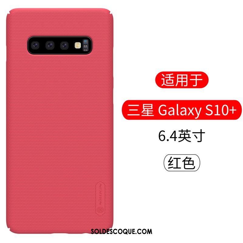 Coque Samsung Galaxy S10+ Protection Incassable Étui Rose Étoile Pas Cher