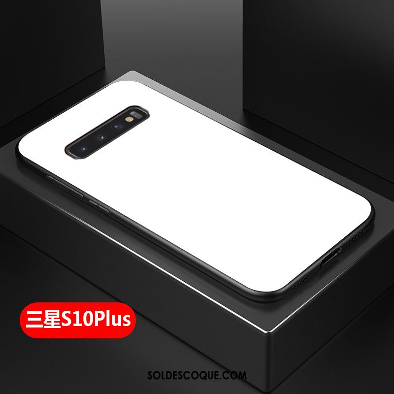 Coque Samsung Galaxy S10+ Protection Étoile Marque De Tendance Verre Blanc En Vente