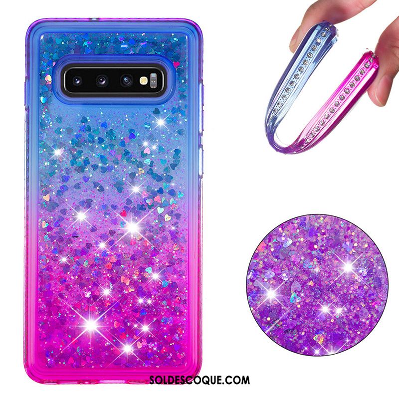 Coque Samsung Galaxy S10+ Quicksand Incassable Dégradé Étoile Protection Pas Cher