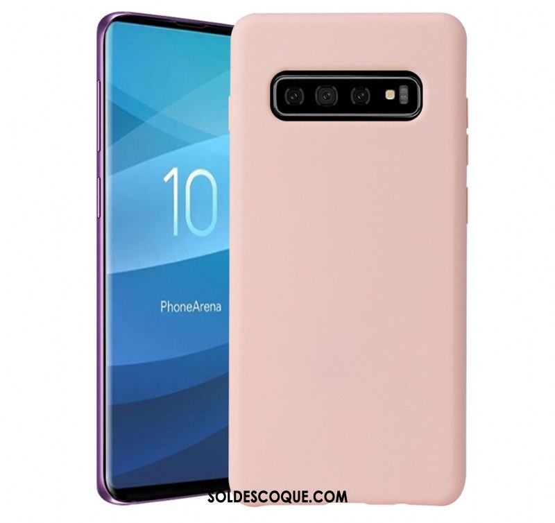 Coque Samsung Galaxy S10 Rouge Couleur Unie Fluide Doux Étoile Nouveau En Ligne