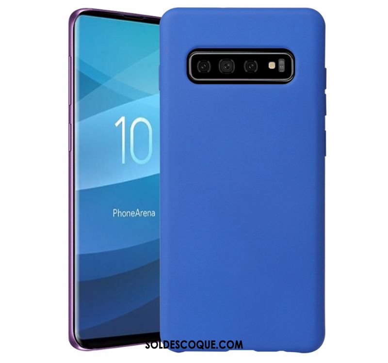 Coque Samsung Galaxy S10 Rouge Couleur Unie Fluide Doux Étoile Nouveau En Ligne