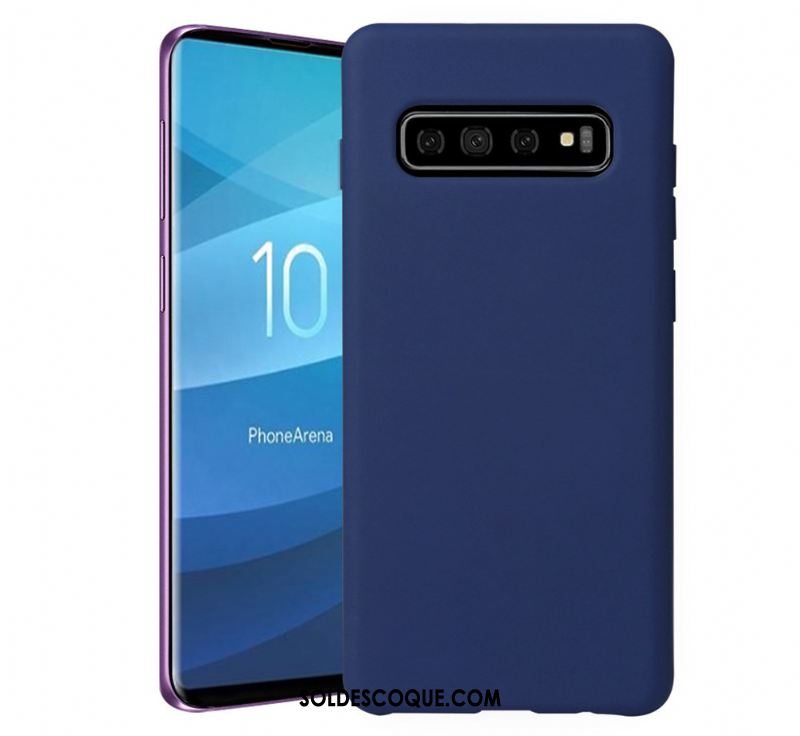 Coque Samsung Galaxy S10 Rouge Couleur Unie Fluide Doux Étoile Nouveau En Ligne