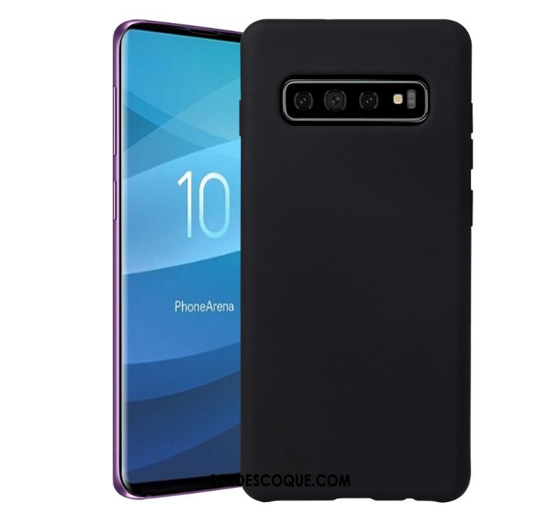 Coque Samsung Galaxy S10 Rouge Couleur Unie Fluide Doux Étoile Nouveau En Ligne