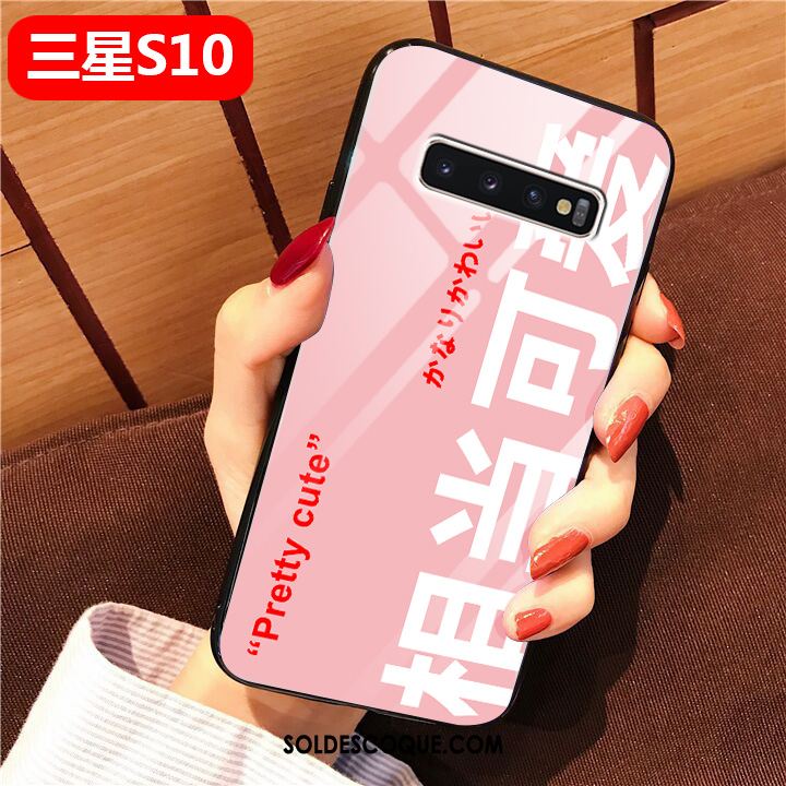 Coque Samsung Galaxy S10 Silicone Créatif Verre Protection Tout Compris En Ligne