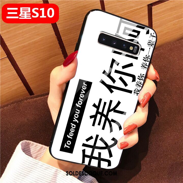 Coque Samsung Galaxy S10 Silicone Créatif Verre Protection Tout Compris En Ligne