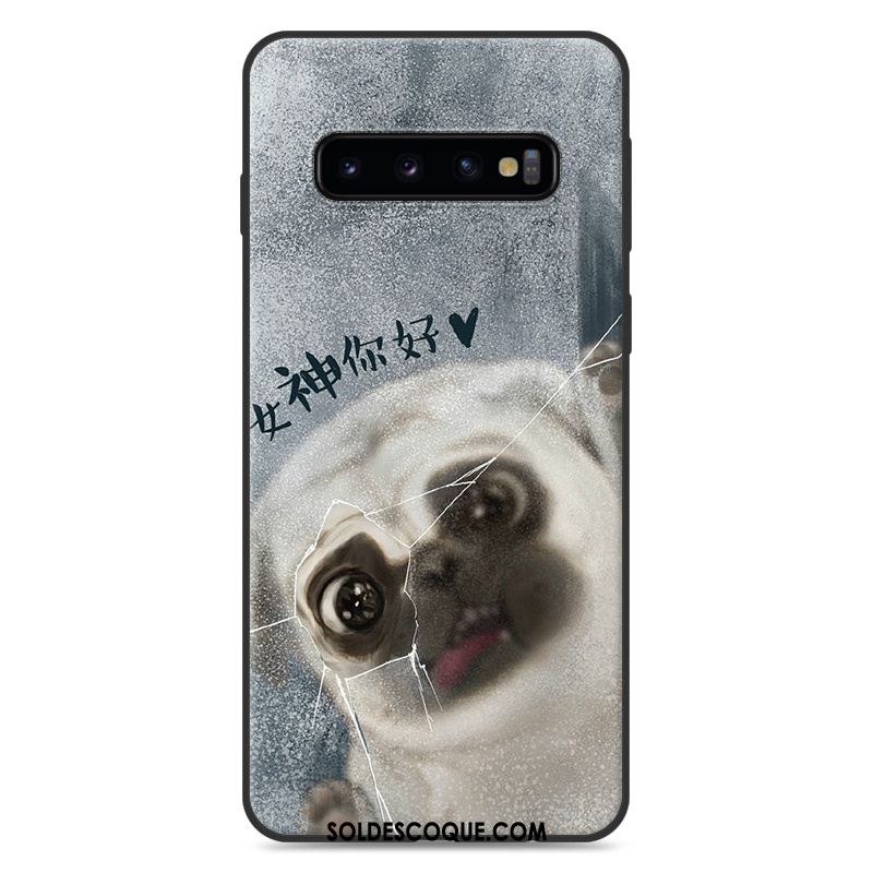 Coque Samsung Galaxy S10+ Silicone Protection Charmant Étui Dessin Animé Pas Cher