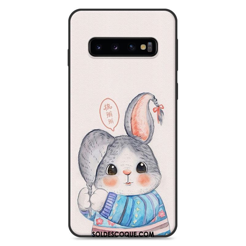 Coque Samsung Galaxy S10+ Silicone Protection Charmant Étui Dessin Animé Pas Cher