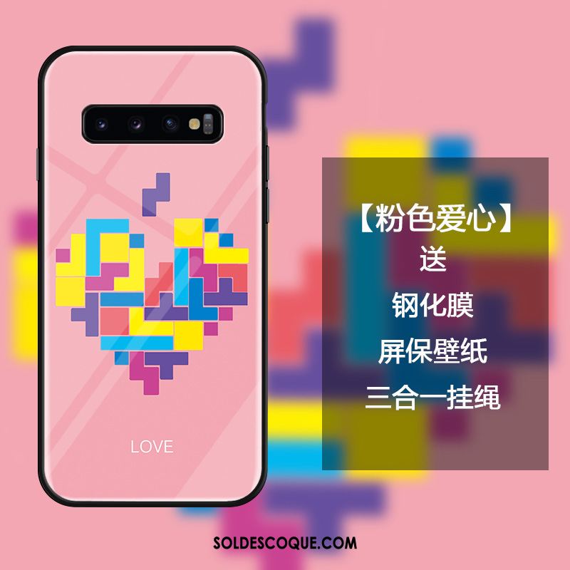 Coque Samsung Galaxy S10 Tout Compris Rose Amour Téléphone Portable Simple En Vente