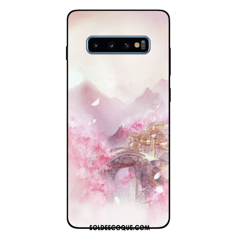 Coque Samsung Galaxy S10+ Tout Compris Rouge Fluide Doux Silicone Mode Soldes