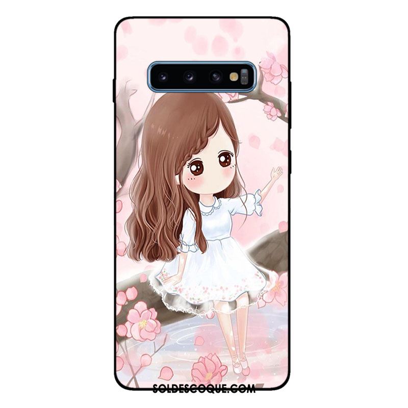 Coque Samsung Galaxy S10+ Tout Compris Rouge Fluide Doux Silicone Mode Soldes