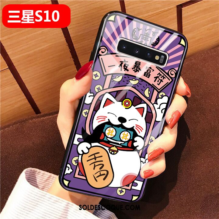 Coque Samsung Galaxy S10 Tout Compris Silicone Violet Étui Dessin Animé Housse Soldes