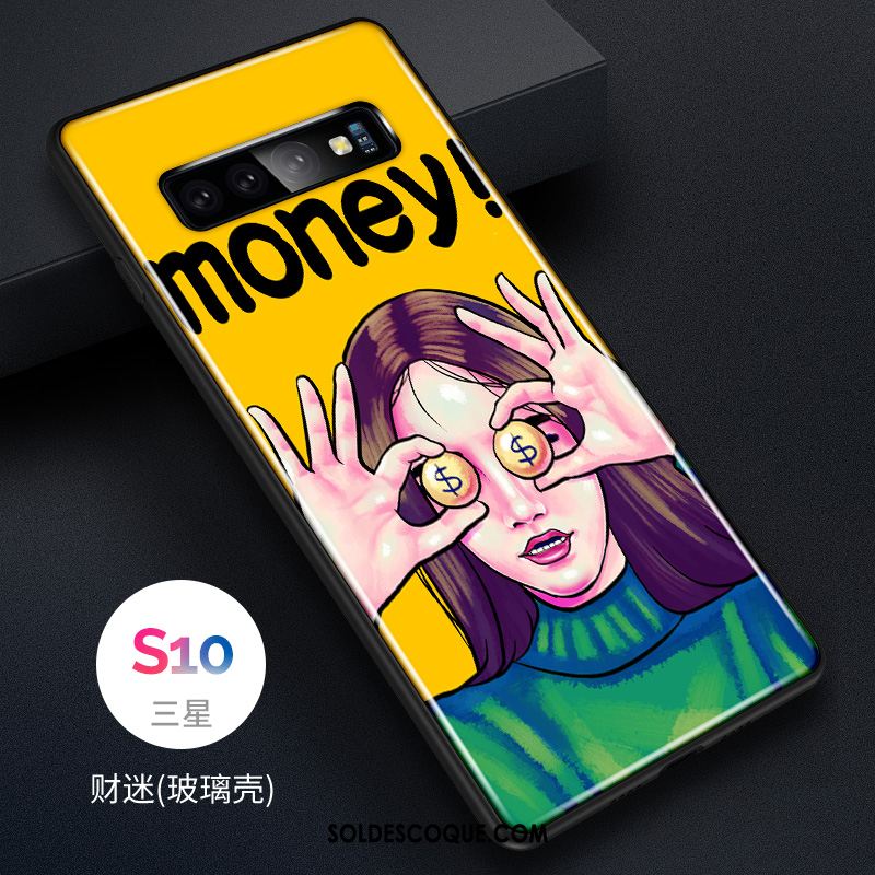 Coque Samsung Galaxy S10 Téléphone Portable Jaune Charmant Incassable Silicone Pas Cher