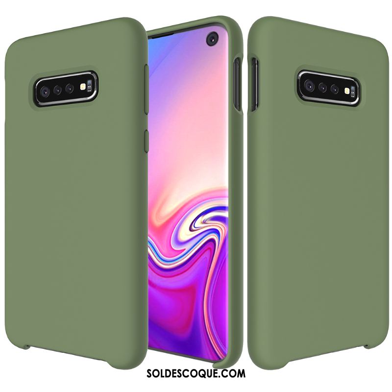 Coque Samsung Galaxy S10+ Téléphone Portable Étui Très Mince Personnalité Vert En Ligne