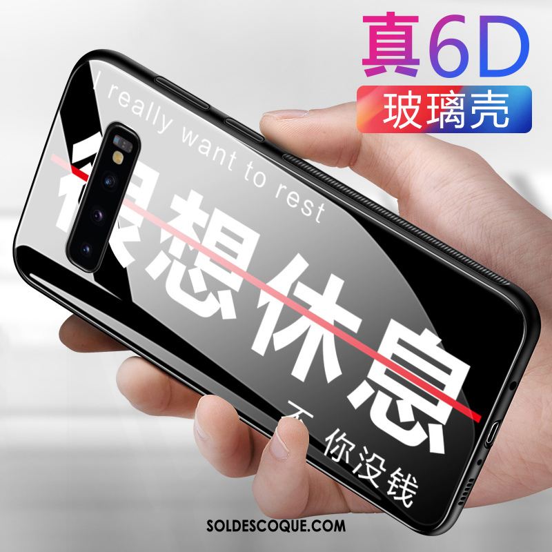 Coque Samsung Galaxy S10 Étoile Téléphone Portable Verre Marque De Tendance Jaune En Vente