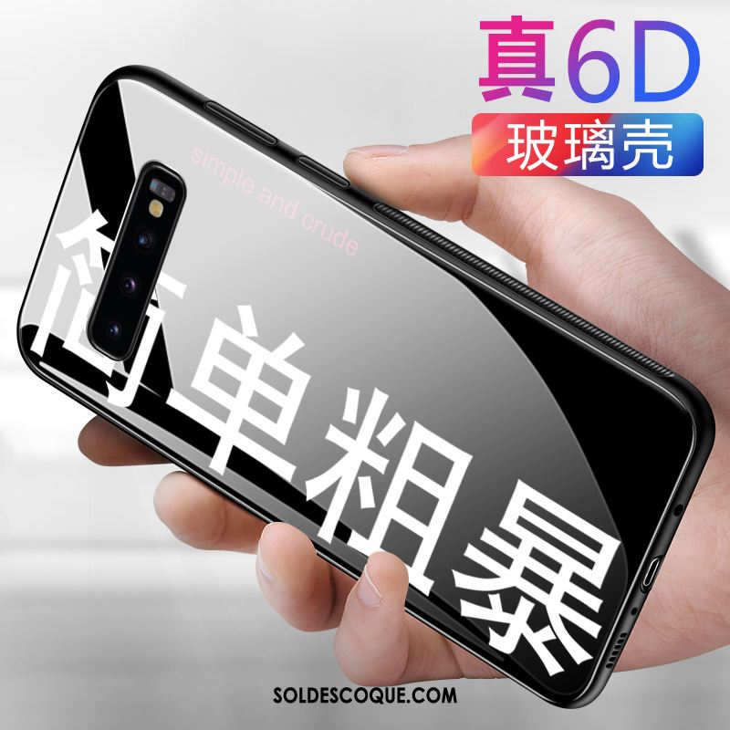 Coque Samsung Galaxy S10 Étoile Téléphone Portable Verre Marque De Tendance Jaune En Vente