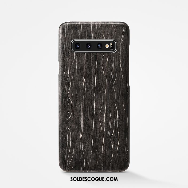 Coque Samsung Galaxy S10 Étui Couvercle Arrière Étoile Simple Délavé En Daim Pas Cher