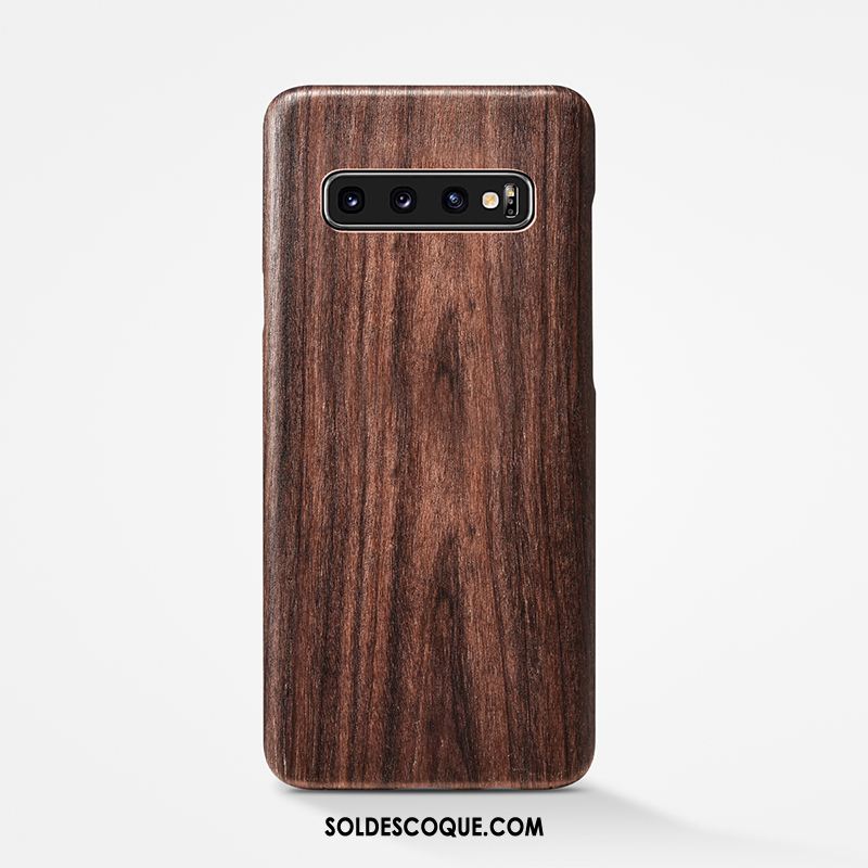 Coque Samsung Galaxy S10 Étui Couvercle Arrière Étoile Simple Délavé En Daim Pas Cher