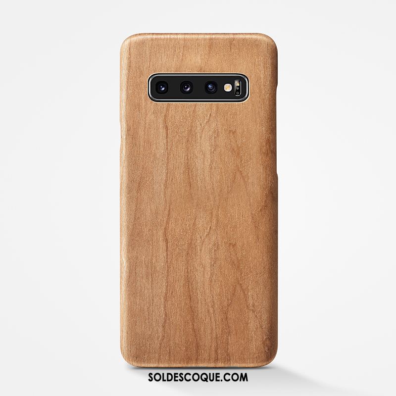 Coque Samsung Galaxy S10 Étui Couvercle Arrière Étoile Simple Délavé En Daim Pas Cher