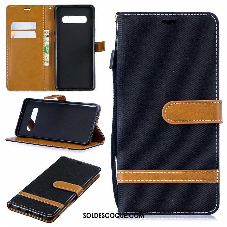 Coque Samsung Galaxy S10+ Étui En Cuir Vert Carte Nouveau Support Soldes