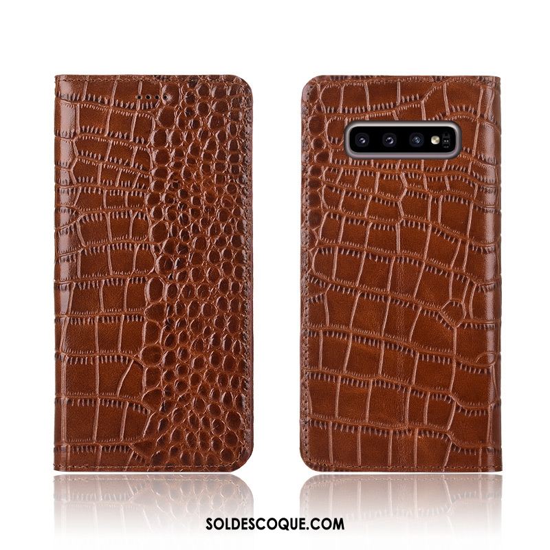 Coque Samsung Galaxy S10+ Étui Fluide Doux Étoile Clamshell Incassable Pas Cher