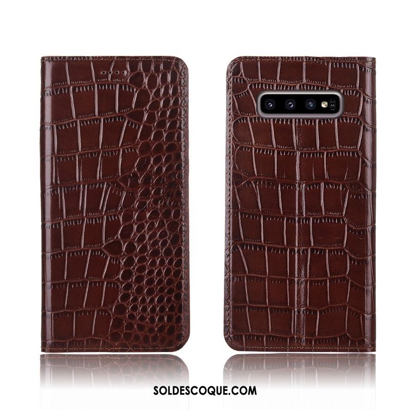 Coque Samsung Galaxy S10+ Étui Fluide Doux Étoile Clamshell Incassable Pas Cher