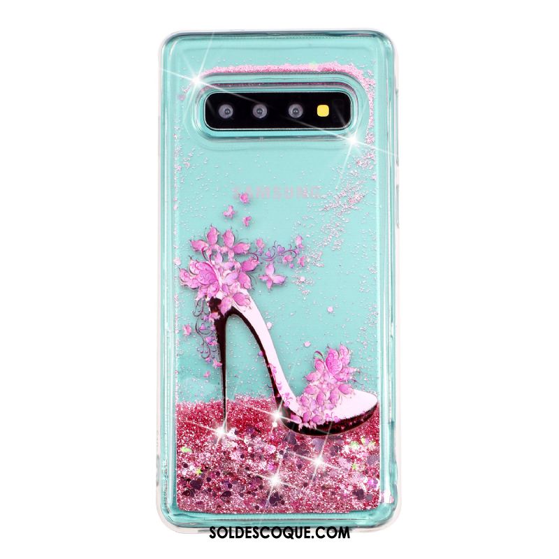 Coque Samsung Galaxy S10+ Étui Protection Quicksand Téléphone Portable Étoile En Vente