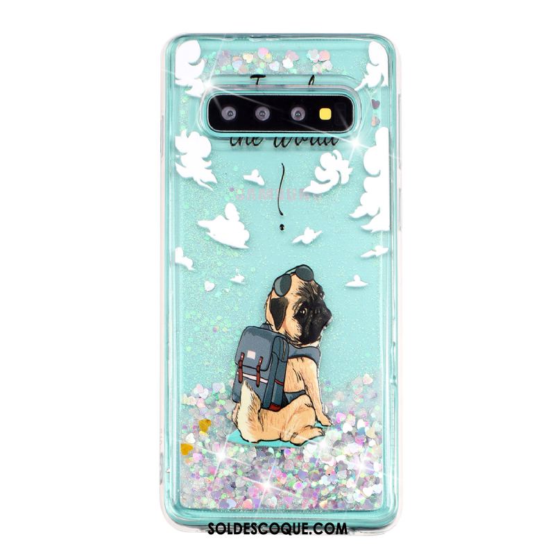 Coque Samsung Galaxy S10+ Étui Protection Quicksand Téléphone Portable Étoile En Vente