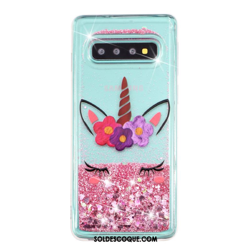 Coque Samsung Galaxy S10+ Étui Protection Quicksand Téléphone Portable Étoile En Vente