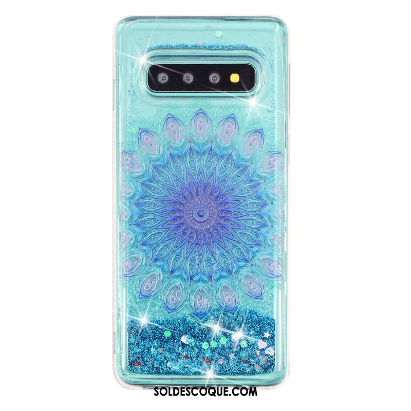 Coque Samsung Galaxy S10+ Étui Protection Quicksand Téléphone Portable Étoile En Vente