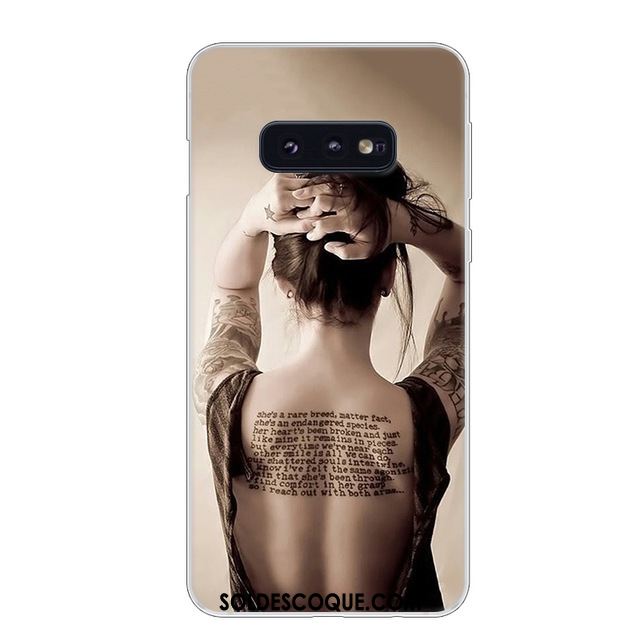 Coque Samsung Galaxy S10e Blanc Rouge Incassable Étui Étoile En Ligne