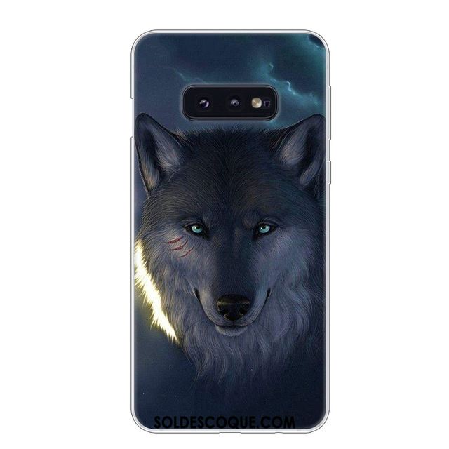 Coque Samsung Galaxy S10e Blanc Rouge Incassable Étui Étoile En Ligne