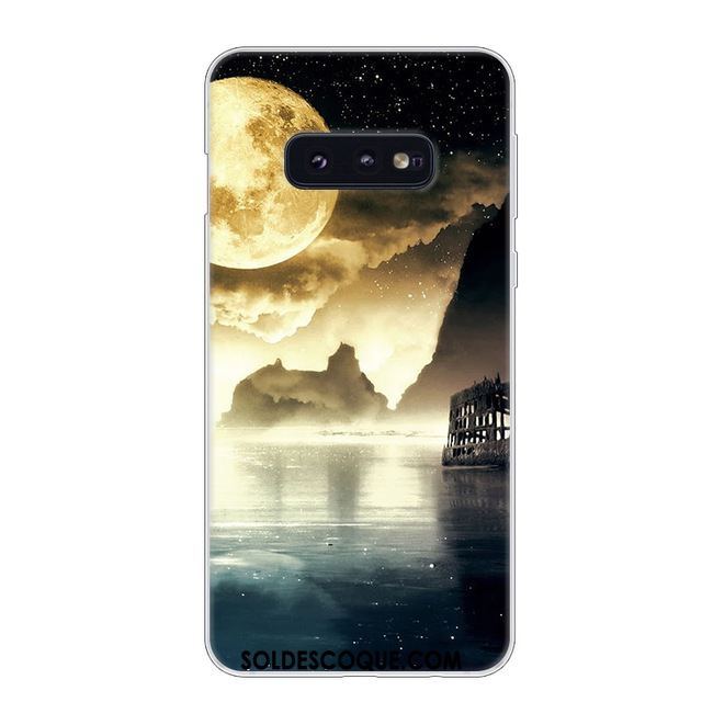 Coque Samsung Galaxy S10e Blanc Rouge Incassable Étui Étoile En Ligne