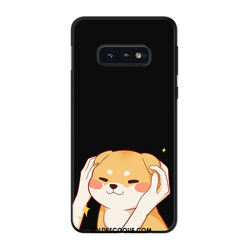 Coque Samsung Galaxy S10e Dessin Animé Noir Étui Téléphone Portable Simple En Vente