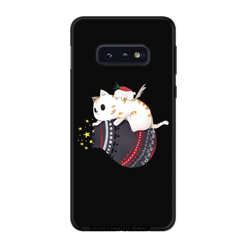 Coque Samsung Galaxy S10e Dessin Animé Noir Étui Téléphone Portable Simple En Vente