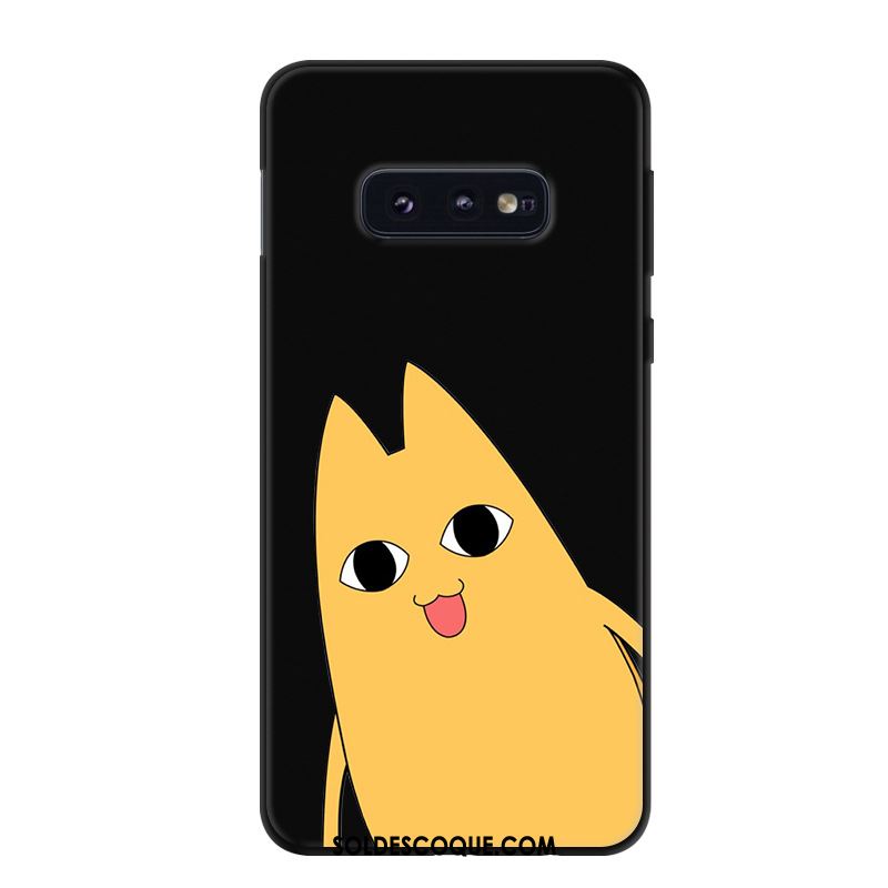 Coque Samsung Galaxy S10e Dessin Animé Noir Étui Téléphone Portable Simple En Vente