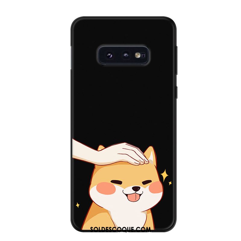 Coque Samsung Galaxy S10e Dessin Animé Noir Étui Téléphone Portable Simple En Vente