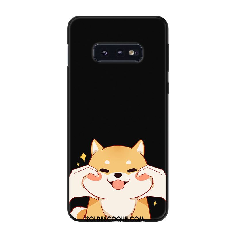 Coque Samsung Galaxy S10e Dessin Animé Noir Étui Téléphone Portable Simple En Vente