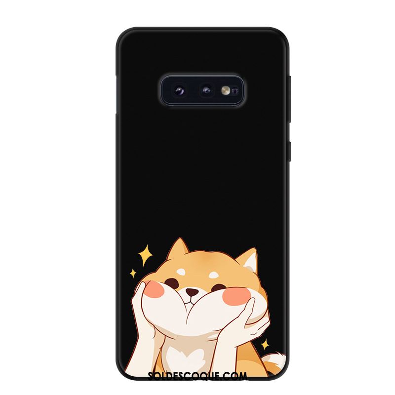 Coque Samsung Galaxy S10e Dessin Animé Noir Étui Téléphone Portable Simple En Vente