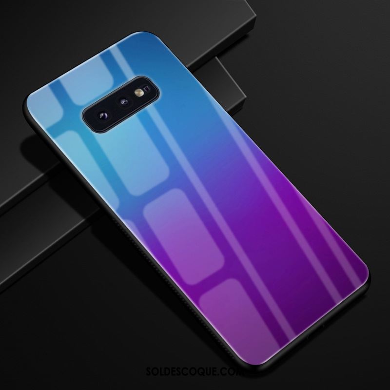 Coque Samsung Galaxy S10e Dégradé Couleur Unie Téléphone Portable Protection Violet Housse En Vente