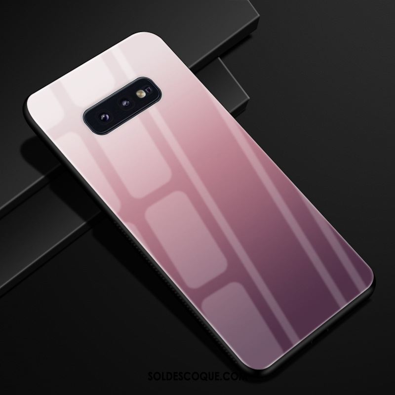 Coque Samsung Galaxy S10e Dégradé Couleur Unie Téléphone Portable Protection Violet Housse En Vente