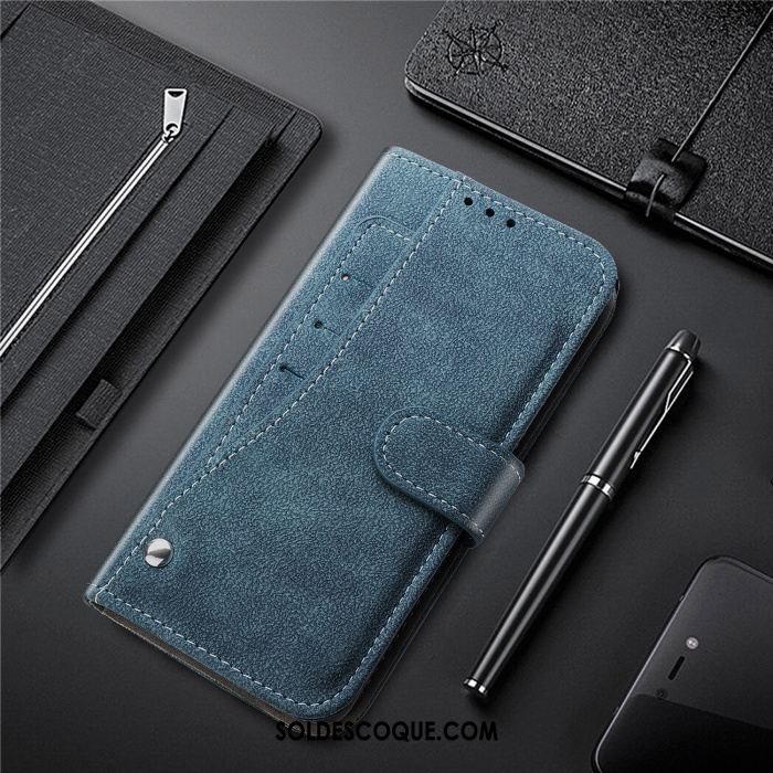 Coque Samsung Galaxy S10e Délavé En Daim Étui Bleu Protection Carte France