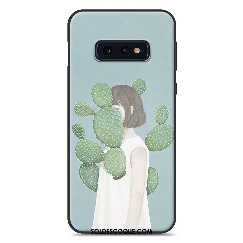 Coque Samsung Galaxy S10e Frais Art Petit Silicone Rouge Pas Cher