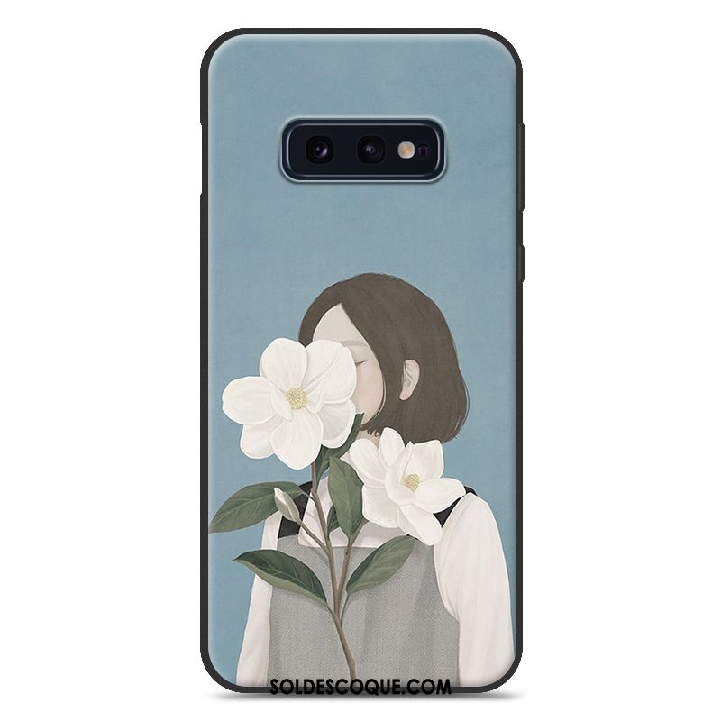 Coque Samsung Galaxy S10e Frais Art Petit Silicone Rouge Pas Cher