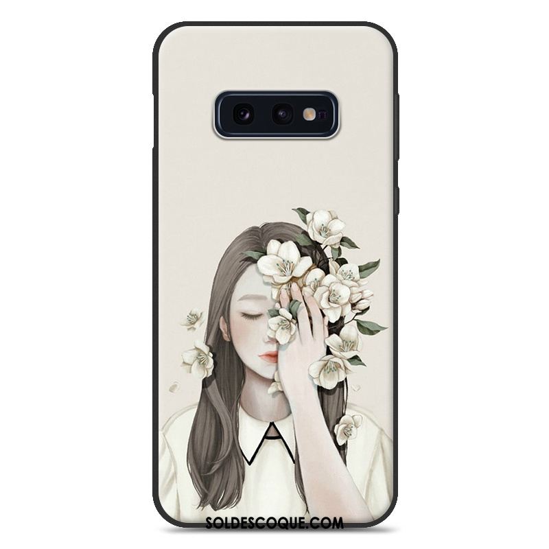 Coque Samsung Galaxy S10e Frais Art Petit Silicone Rouge Pas Cher