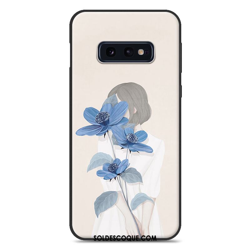 Coque Samsung Galaxy S10e Frais Art Petit Silicone Rouge Pas Cher