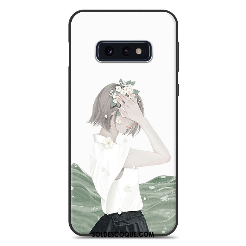 Coque Samsung Galaxy S10e Frais Art Petit Silicone Rouge Pas Cher