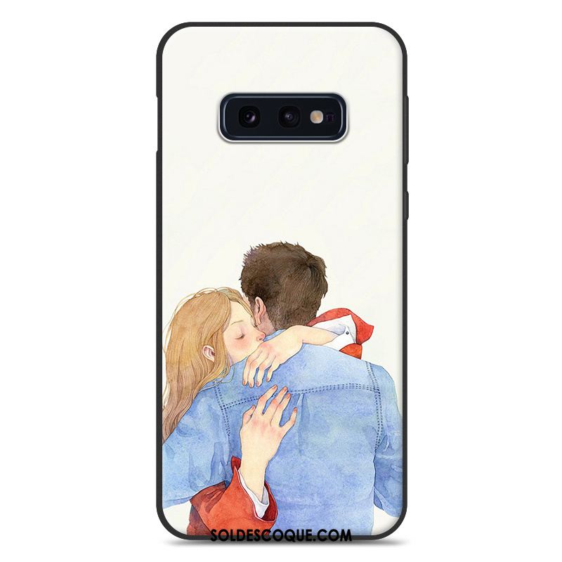 Coque Samsung Galaxy S10e Frais Art Petit Silicone Rouge Pas Cher